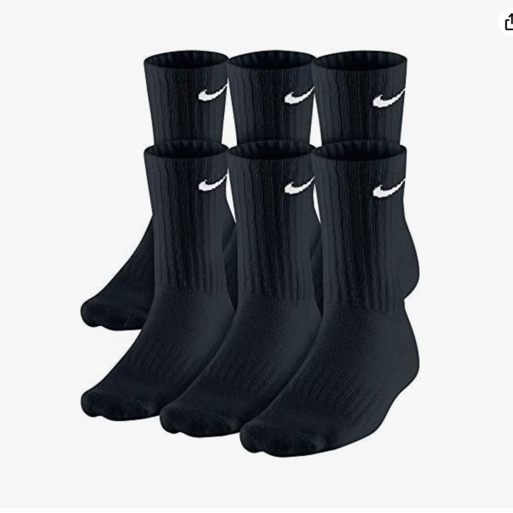 Nike every day Drifit crew socks 6 pairs